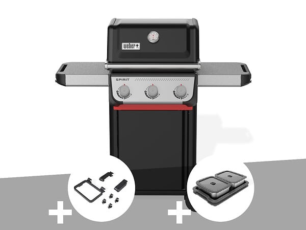 WEBER - Barbecue à gaz Spirit E-310 + Set d'accessoires clipsables + Kit de préparation et de service - Weber - large