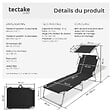 TECTAKE - Transat CHLOÉ noir - vignette