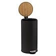 5 FIVE SIMPLY SMART - Poubelle 30 Litres en Métal Noir charbon et Couvercle en Bambou - vignette