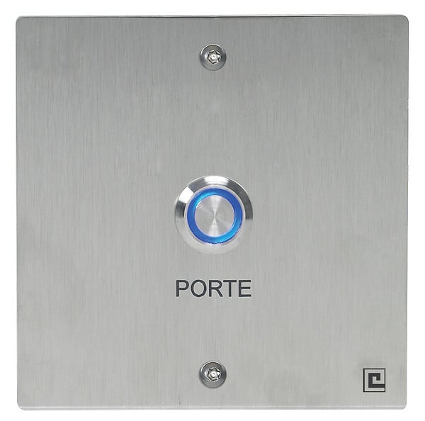 HERACLES - Bouton poussoir NO/NF sur plaque inox 40x100mm avec 2 vis anti-vandales  - HERACLES - PL40NFL - large
