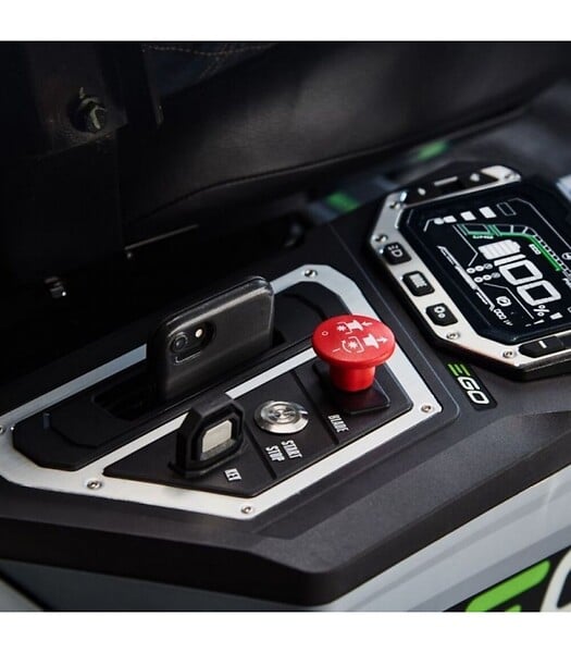 EGO POWER+ - Tracteur Tondeuse électrique Rotation zéro, largeur de tonte 107 cm, 4 batteries 56V 10Ah - EGO ZT4201E - large