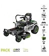 EGO POWER+ - Pack tondeuse autoportée Zero Turn coupe 107 cm 6 batteries 10Ah et chargeur 1600W inclus EGO ZT4201E - vignette