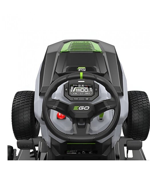 EGO POWER+ - PACK Tracteur électrique à batterie EGO, Coupe muching 98 cm, 6 batteries 10Ah et chargeur rapide - TR3801E-B - large