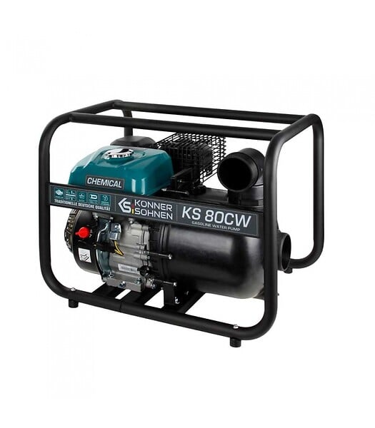 KONNER SOHNEN - Motopompe spéciale eau de mer et produits chimiques 212cc 3 pouces 60000L/h Könner  Söhnen KS 80CW - large