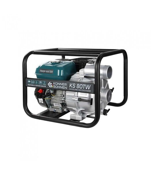 KONNER SOHNEN - Motopompe 3 pouces spéciale eau de mer 60000l/h moteur 212 cc Könner  Söhnen KS 80TW - large