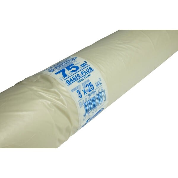 TECPLAST - Bache peinture 3x25 m 40 microns Protection 75 m² Translucide 3x25 m Haute Qualité - large