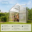 TECTAKE - Serre aluminium avec fondation blanc transparent plaques double paroi 185x250x195cm grande taille - vignette