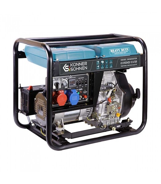 KONNER SOHNEN - Générateur diesel moteur 456cc commutateur 230/400V 6,5kW"Könner & Söhnen" KS 8100HDE-1/3 ATSR - large