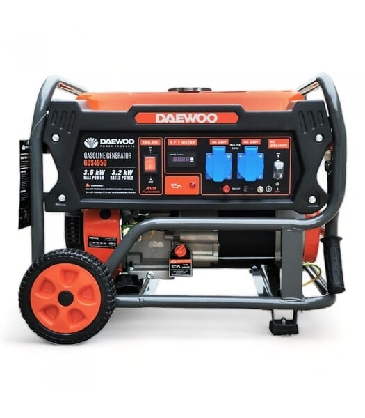 DAEWOO - Groupe électrogène à essence 3500W, 230V, régulateur AVR - DAEWOO GDS4950E - large