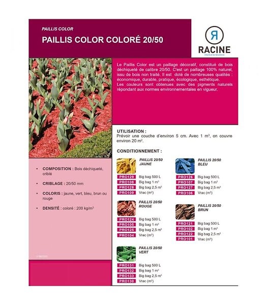 RACINE - Paillis Color VERT 20/50mm, Big bag de 1 m3 - PRO132 - large