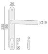 HERACLES - Ensemble double 1194 entraxe 92mm sur plaque étroite clé I - HERACLES - B-INOX-PE02 - vignette