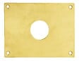 HERACLES - Plaque de propreté trou rond 34 laiton poli 50x50mm - HERACLES - 251352-TR34 - vignette