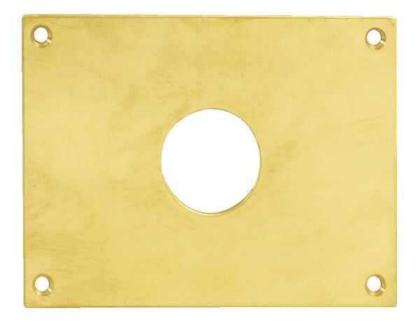HERACLES - Plaque de propreté trou rond 30 laiton poli 50x50mm - HERACLES - 251352-TR30 - large