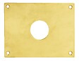 HERACLES - Plaque de propreté trou rond 32 laiton poli 50x50mm - HERACLES - 251352-TR32 - vignette