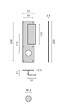 HERACLES - Poignée palière aluminium type Bastille 70x250mm argent trou de 36 - HERACLES - I-231103TR36 - vignette