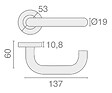 HERACLES - Béquille double JADE sur rosace bec de cane inox 1294 - HERACLES - B-INOX-02 - vignette
