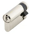 HERACLES - Demi-cylindre européen 5 goupilles 5G 10x75mm pour fermeture anti-panique laiton nickelé 3 clés - HERACLES - C100118 - vignette