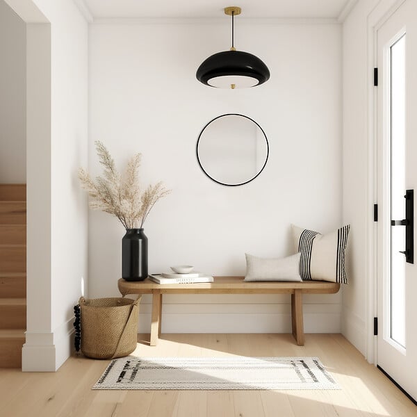 MP GLASS - Miroir mural rond Halo - Noir - Diam.45cm - large