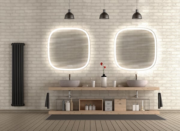 MP GLASS - Miroir led carmen 2 90x90 cm - large