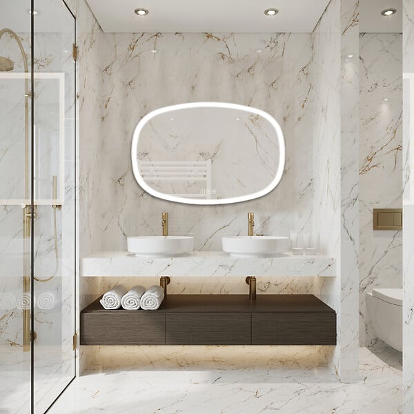 MP GLASS - Miroir LED Carmen 2 - 80x120cm - large