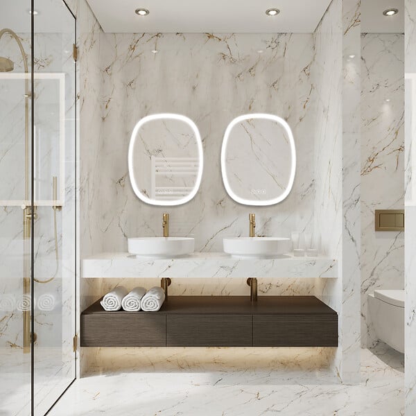 MP GLASS - Miroir led carmen 2 80x65 cm - large