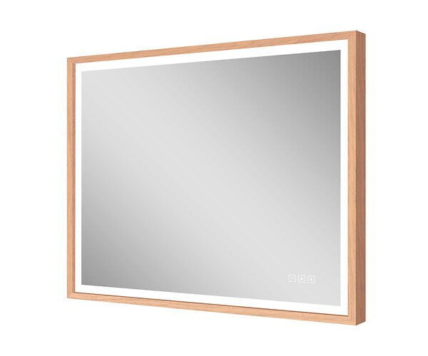 MP GLASS - Miroir LED Swann Wood - 75x90cm - large