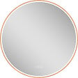 MP GLASS - Miroir LED Swann Wood - Cadre bois - Diam.90cm - vignette