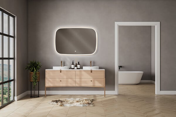 MP GLASS - Miroir LED Celeste 80x120cm - large