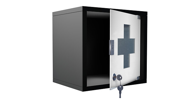 MP GLASS - Armoire de toilette Roma - Noir - 30x30x15cm - large
