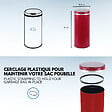 KITCHEN MOVE - Poubelle automatique inox SOHO rouge 42L - vignette
