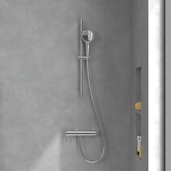 VILLEROY ET BOCH - Mitigeur mécanique douche  Dawn Chrome + Ensemble de douche  Verve Showers 3 jets - large