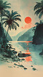 AS CREATION - Papier peint panoramique Sunset Beach - H.2.8xL.1.59m - vignette