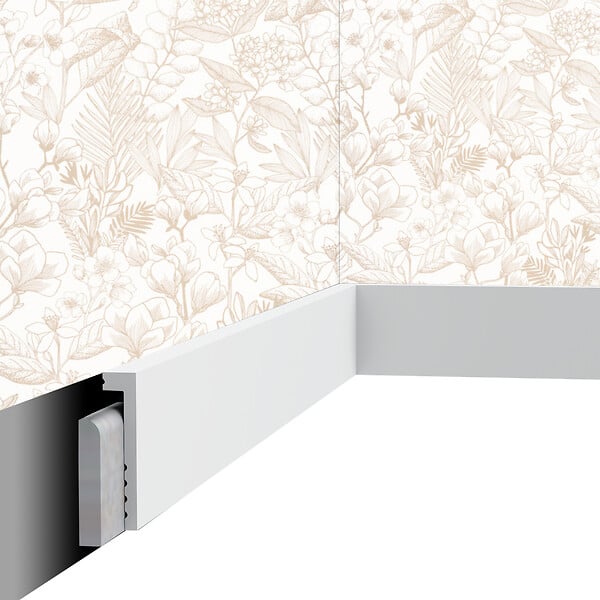 SANS - Plinthe décorative Cimaises et Plus P01 - 10x2,2x200cm (h x p x L) - moulure déc - large