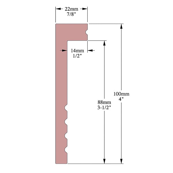 SANS - Plinthe décorative Cimaises et Plus P01 - 10x2,2x200cm (h x p x L) - moulure déc - large