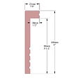 SANS - Plinthe décorative Cimaises et Plus P01 - 10x2,2x200cm (h x p x L) - moulure déc - vignette