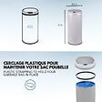 KITCHEN MOVE - Poubelle automatique inox SOHO blanc 42L - vignette