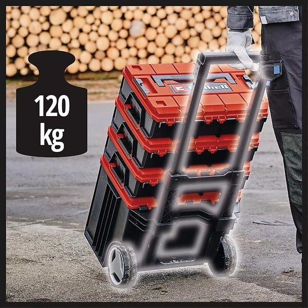EINHELL - Kit de mallettes charge max. 120kg EINHELL E-Case Tower - 3 mallettes avec leurs accessoires - large