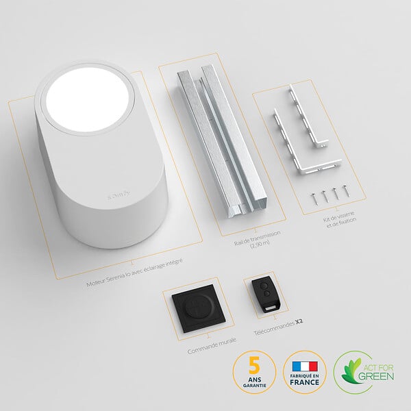SOMFY - Motorisation de porte de garage SERENIA IO 1100 - large