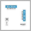 NIELSEN - Cadre aluminium Nielsen 30x30 Argent Mat - 32x32cm - vignette