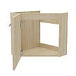 AICA SANITAIRE - AICA Meuble de salle de bain 40cm avec tiroir, meuble d'angle suspendu Chêne - vignette