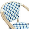 OVIALA - Fauteuil de terrasse bistrot parisien en aluminium et rotin bleu - Madeleine - vignette