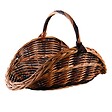 AUBRY GASPARD - Panier à Bûches En Osier Brut & Buff Marron - PBU1090 - vignette