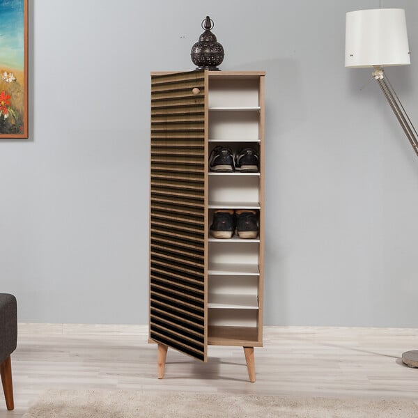 CONCEPT USINE - Meuble à chaussures en bois - 8 rangements LOYA - large