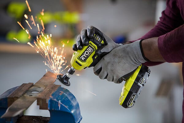 RYOBI - Meuleuse droite coudée sans fil - 50mm - 22000 tr/min 18V - large