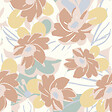 LUTECE - Papier peint Tropimass fleuri terracotta - L.10,05xl.53cm - vignette