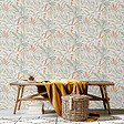 LUTECE - Papier peint Flora Vita - Terracotta, Vert - L.10,05xl.0,53m - vignette