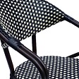 OVIALA - Fauteuil de terrasse bistrot parisien en aluminium noir - Levallois - vignette