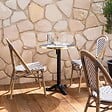 OVIALA - Chaise de terrasse en aluminium et rotin synthétique - Auteuil - vignette