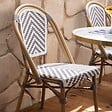 OVIALA - Chaise de terrasse en aluminium et rotin synthétique - Auteuil - vignette