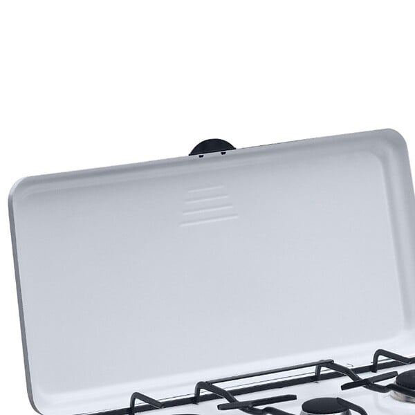 INTEC - Réchaud à gaz 3 feux 4100W - Brûleurs fonte Amovibles Grille et Couvercle - Plaque de Cuisson Gaz Butane ou Propane GOLD - large